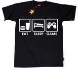 Eat Sleep Game Teenage Boys T-Shirt by Stardust